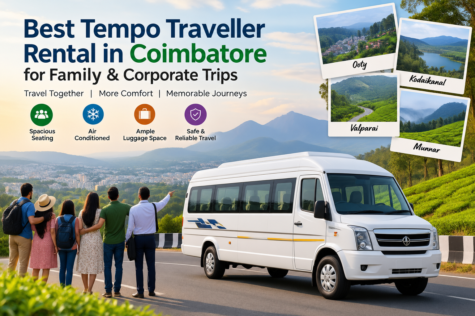 Best Tempo Traveller Rental in Coimbatore for Family and Corporate Trips
